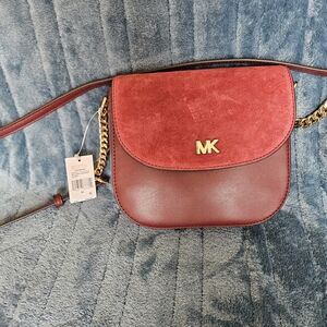 Michael Kors Burgundy and Red Crossbody Bag